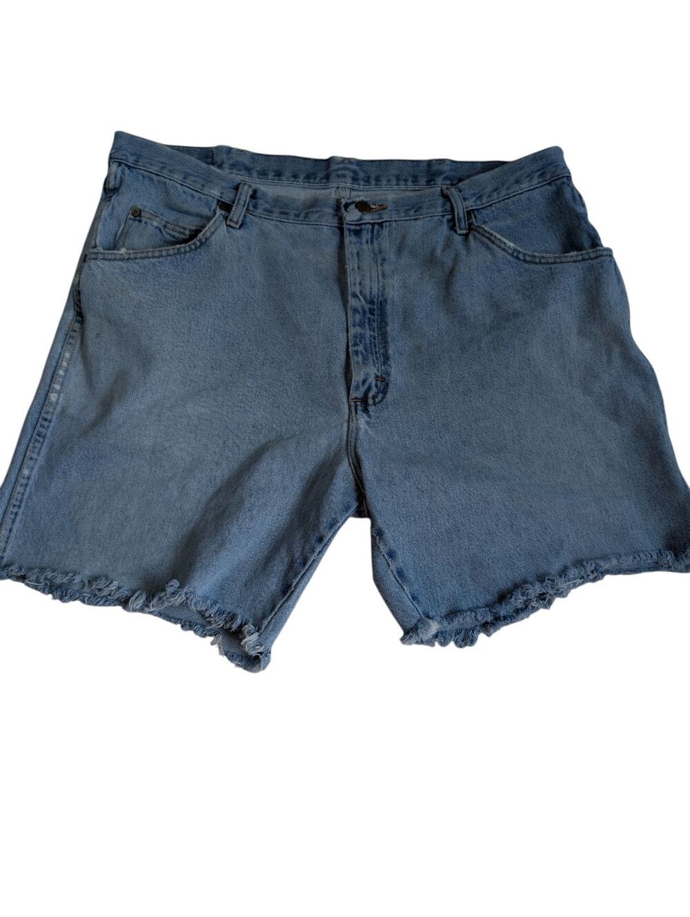 Vintage Y2K Wrangler Dad Jorts Denim Cut-off Raw HemJean Shorts Men's 40